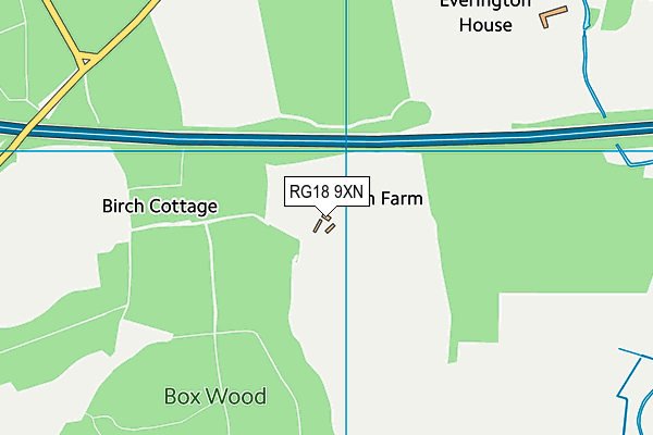 RG18 9XN map - OS VectorMap District (Ordnance Survey) RG18 9XN map - OS VectorMap District (Ordnance Survey)