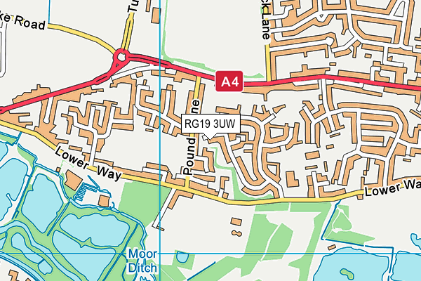 RG19 3UW map - OS VectorMap District (Ordnance Survey) RG19 3UW map - OS VectorMap District (Ordnance Survey)