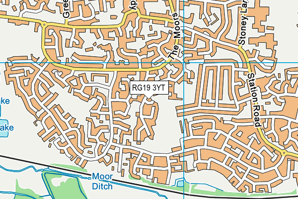 RG19 3YT map - OS VectorMap District (Ordnance Survey) RG19 3YT map - OS VectorMap District (Ordnance Survey)