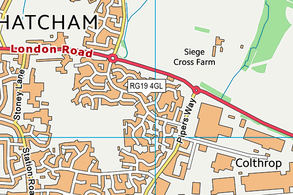 RG19 4GL map - OS VectorMap District (Ordnance Survey) RG19 4GL map - OS VectorMap District (Ordnance Survey)