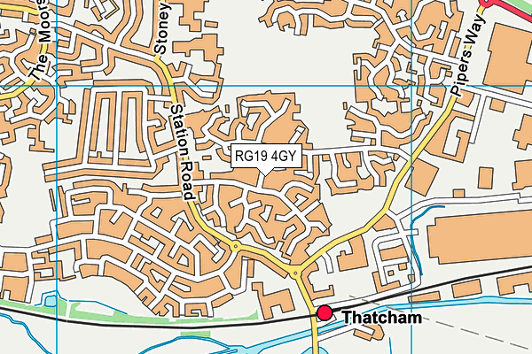 RG19 4GY map - OS VectorMap District (Ordnance Survey) RG19 4GY map - OS VectorMap District (Ordnance Survey)