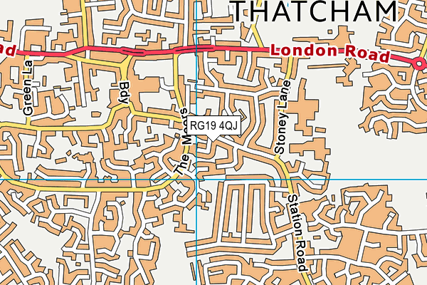 RG19 4QJ map - OS VectorMap District (Ordnance Survey)