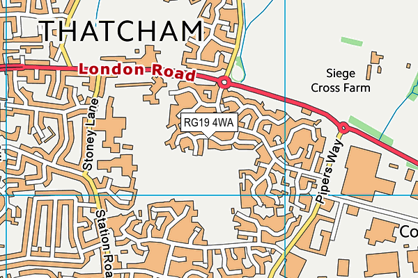 RG19 4WA map - OS VectorMap District (Ordnance Survey) RG19 4WA map - OS VectorMap District (Ordnance Survey)