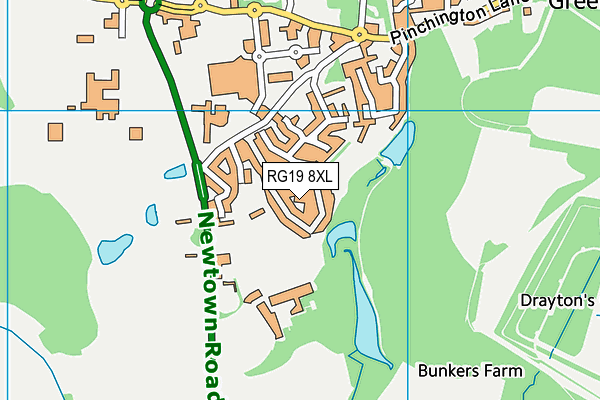 RG19 8XL map - OS VectorMap District (Ordnance Survey) RG19 8XL map - OS VectorMap District (Ordnance Survey)