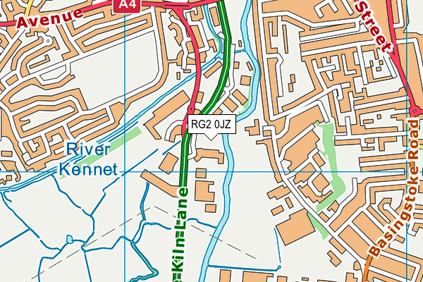 RG2 0JZ map - OS VectorMap District (Ordnance Survey) RG2 0JZ map - OS VectorMap District (Ordnance Survey)