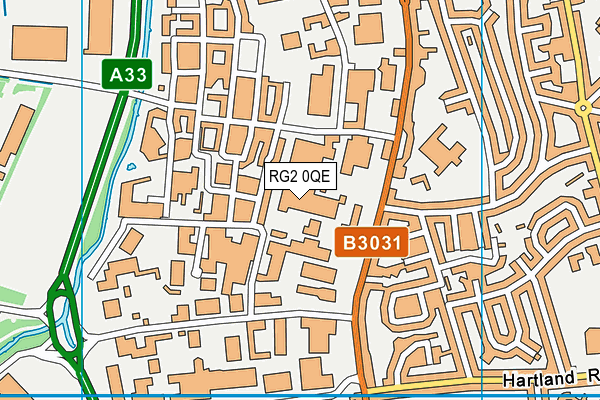 RG2 0QE map - OS VectorMap District (Ordnance Survey) RG2 0QE map - OS VectorMap District (Ordnance Survey)