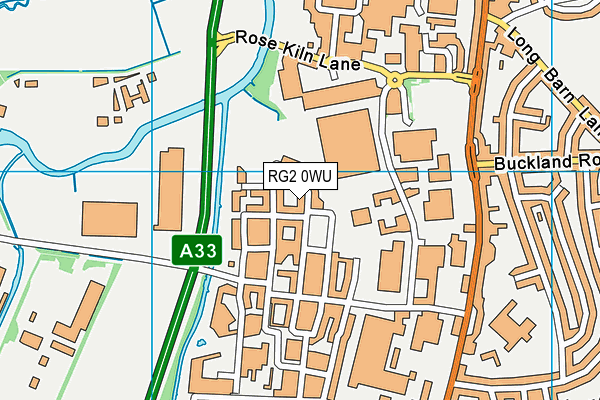 RG2 0WU map - OS VectorMap District (Ordnance Survey) RG2 0WU map - OS VectorMap District (Ordnance Survey)