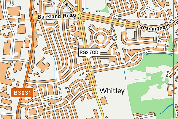 RG2 7QD map - OS VectorMap District (Ordnance Survey) RG2 7QD map - OS VectorMap District (Ordnance Survey)