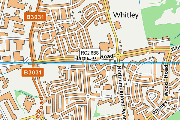 RG2 8BS map - OS VectorMap District (Ordnance Survey) RG2 8BS map - OS VectorMap District (Ordnance Survey)