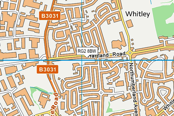 RG2 8BW map - OS VectorMap District (Ordnance Survey) RG2 8BW map - OS VectorMap District (Ordnance Survey)