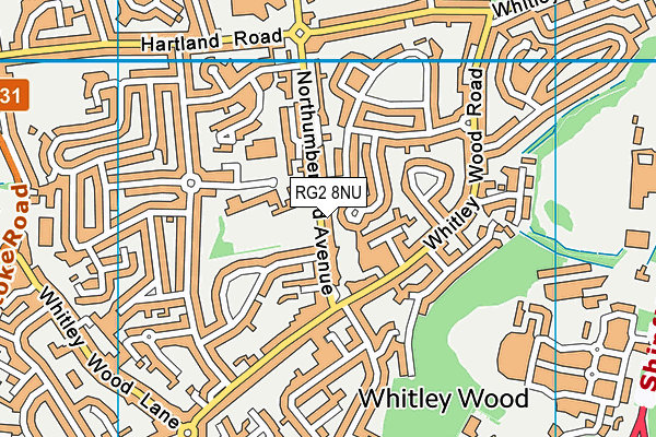 RG2 8NU map - OS VectorMap District (Ordnance Survey) RG2 8NU map - OS VectorMap District (Ordnance Survey)