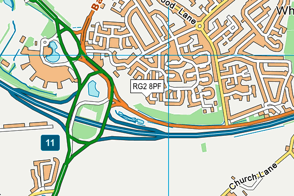 RG2 8PF map - OS VectorMap District (Ordnance Survey) RG2 8PF map - OS VectorMap District (Ordnance Survey)