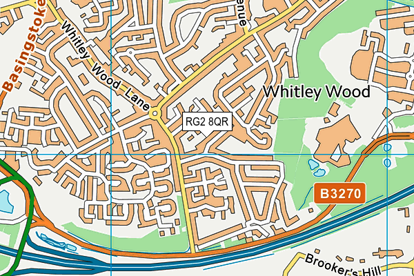 RG2 8QR map - OS VectorMap District (Ordnance Survey)