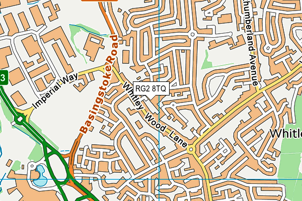 RG2 8TQ map - OS VectorMap District (Ordnance Survey) RG2 8TQ map - OS VectorMap District (Ordnance Survey)