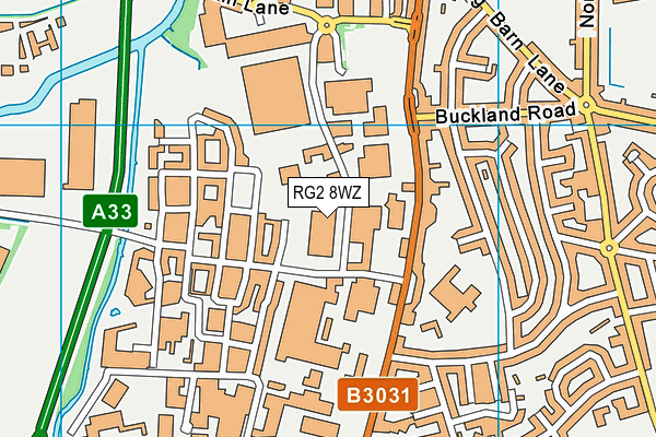 RG2 8WZ map - OS VectorMap District (Ordnance Survey) RG2 8WZ map - OS VectorMap District (Ordnance Survey)