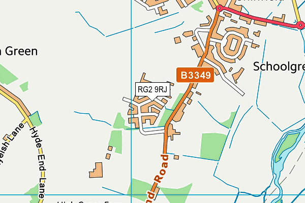 RG2 9RJ map - OS VectorMap District (Ordnance Survey) RG2 9RJ map - OS VectorMap District (Ordnance Survey)