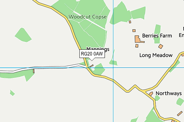 RG20 0AW map - OS VectorMap District (Ordnance Survey) RG20 0AW map - OS VectorMap District (Ordnance Survey)