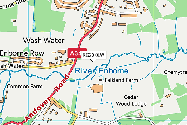 RG20 0LW map - OS VectorMap District (Ordnance Survey) RG20 0LW map - OS VectorMap District (Ordnance Survey)
