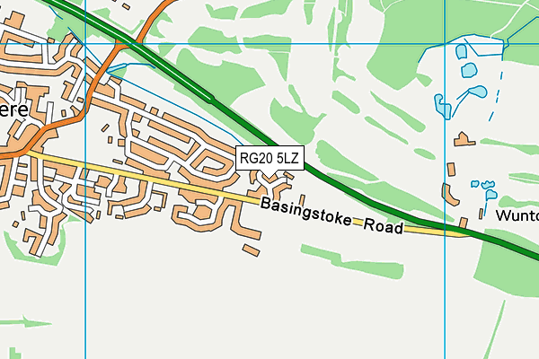 RG20 5LZ map - OS VectorMap District (Ordnance Survey) RG20 5LZ map - OS VectorMap District (Ordnance Survey)