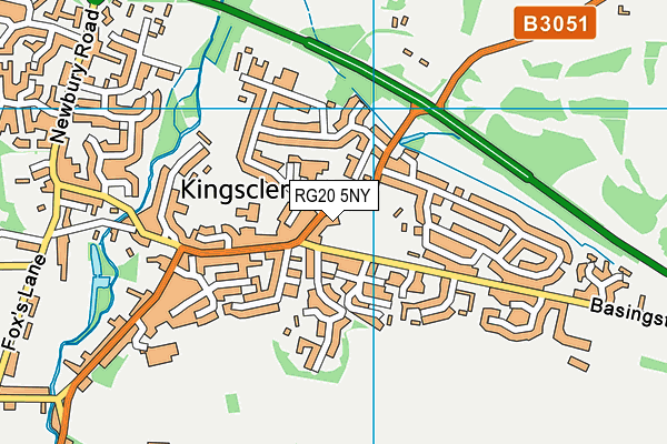 RG20 5NY map - OS VectorMap District (Ordnance Survey) RG20 5NY map - OS VectorMap District (Ordnance Survey)