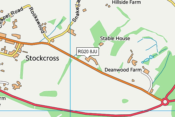 RG20 8JU map - OS VectorMap District (Ordnance Survey) RG20 8JU map - OS VectorMap District (Ordnance Survey)