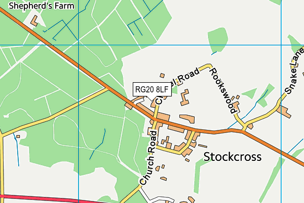 RG20 8LF map - OS VectorMap District (Ordnance Survey) RG20 8LF map - OS VectorMap District (Ordnance Survey)