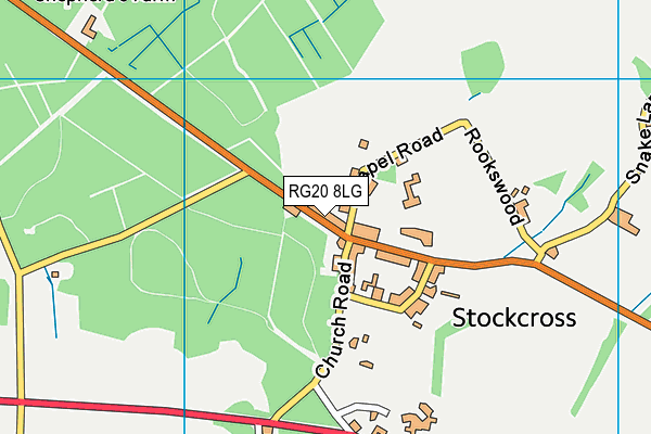RG20 8LG map - OS VectorMap District (Ordnance Survey) RG20 8LG map - OS VectorMap District (Ordnance Survey)