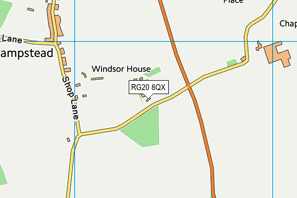 RG20 8QX map - OS VectorMap District (Ordnance Survey) RG20 8QX map - OS VectorMap District (Ordnance Survey)