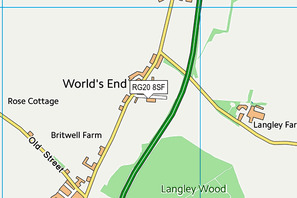 RG20 8SF map - OS VectorMap District (Ordnance Survey) RG20 8SF map - OS VectorMap District (Ordnance Survey)