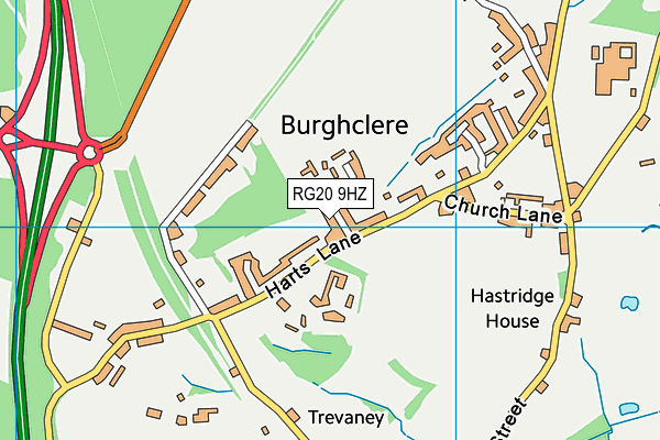 RG20 9HZ map - OS VectorMap District (Ordnance Survey)