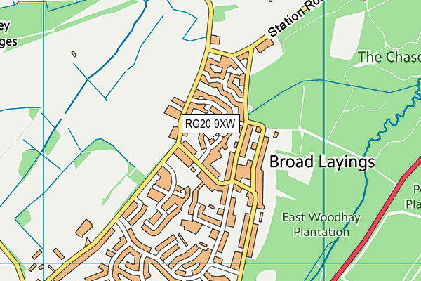 RG20 9XW map - OS VectorMap District (Ordnance Survey) RG20 9XW map - OS VectorMap District (Ordnance Survey)