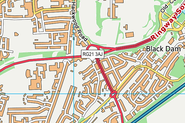 RG21 3AJ map - OS VectorMap District (Ordnance Survey) RG21 3AJ map - OS VectorMap District (Ordnance Survey)