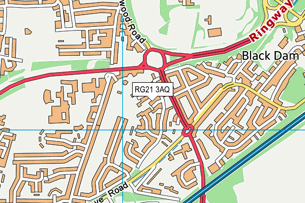 RG21 3AQ map - OS VectorMap District (Ordnance Survey) RG21 3AQ map - OS VectorMap District (Ordnance Survey)
