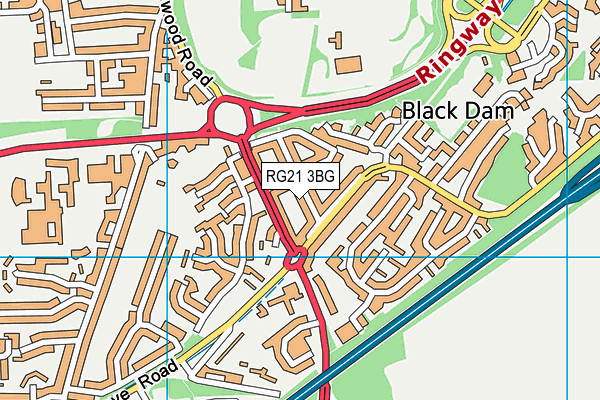 RG21 3BG map - OS VectorMap District (Ordnance Survey) RG21 3BG map - OS VectorMap District (Ordnance Survey)