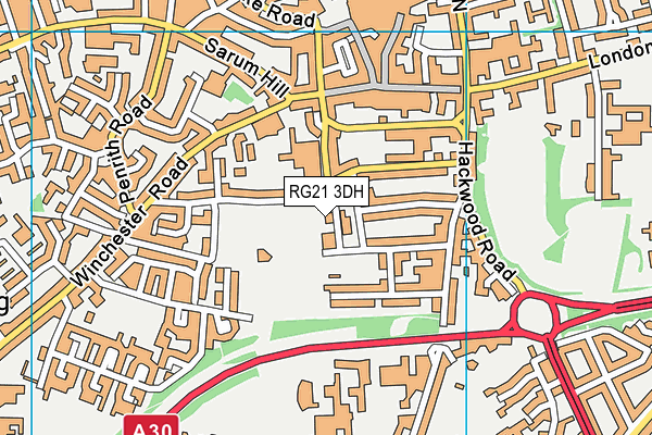 RG21 3DH map - OS VectorMap District (Ordnance Survey) RG21 3DH map - OS VectorMap District (Ordnance Survey)