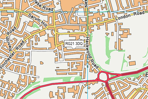 RG21 3DQ map - OS VectorMap District (Ordnance Survey) RG21 3DQ map - OS VectorMap District (Ordnance Survey)
