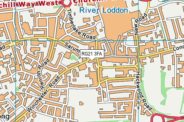 RG21 3FA map - OS VectorMap District (Ordnance Survey) RG21 3FA map - OS VectorMap District (Ordnance Survey)