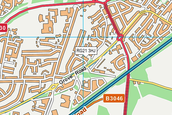 RG21 3HJ map - OS VectorMap District (Ordnance Survey) RG21 3HJ map - OS VectorMap District (Ordnance Survey)