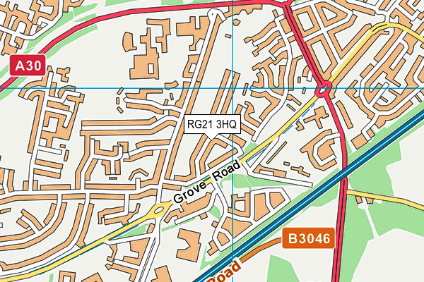 RG21 3HQ map - OS VectorMap District (Ordnance Survey) RG21 3HQ map - OS VectorMap District (Ordnance Survey)