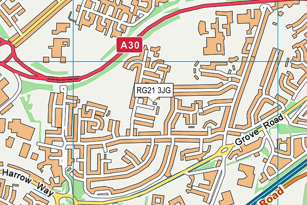 RG21 3JG map - OS VectorMap District (Ordnance Survey) RG21 3JG map - OS VectorMap District (Ordnance Survey)
