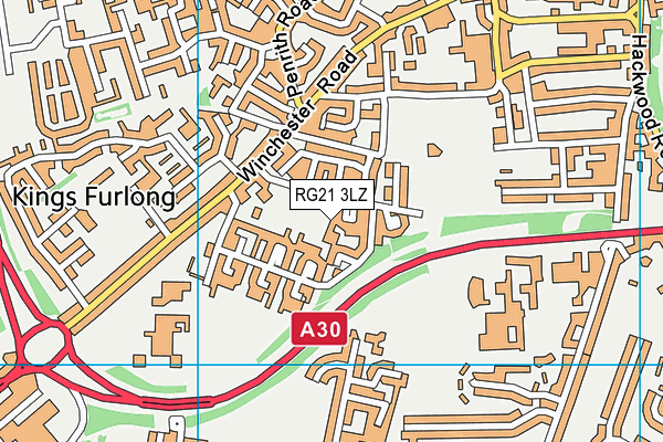 RG21 3LZ map - OS VectorMap District (Ordnance Survey) RG21 3LZ map - OS VectorMap District (Ordnance Survey)