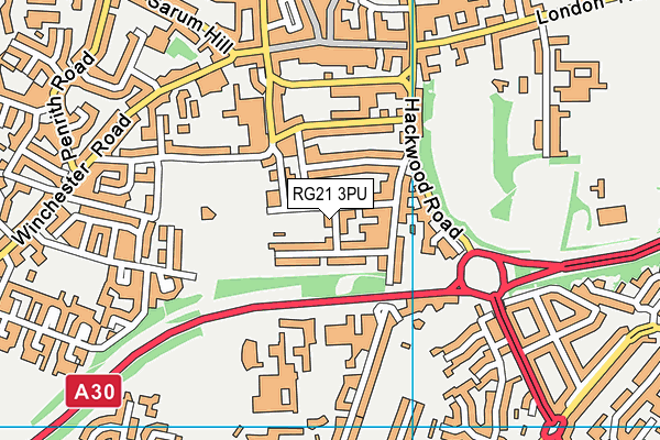 RG21 3PU map - OS VectorMap District (Ordnance Survey) RG21 3PU map - OS VectorMap District (Ordnance Survey)