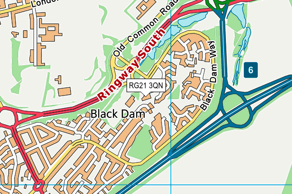 RG21 3QN map - OS VectorMap District (Ordnance Survey) RG21 3QN map - OS VectorMap District (Ordnance Survey)