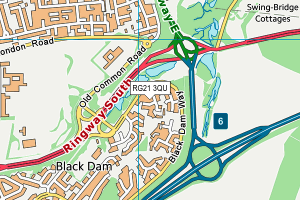 RG21 3QU map - OS VectorMap District (Ordnance Survey) RG21 3QU map - OS VectorMap District (Ordnance Survey)
