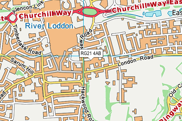 RG21 4AB map - OS VectorMap District (Ordnance Survey) RG21 4AB map - OS VectorMap District (Ordnance Survey)