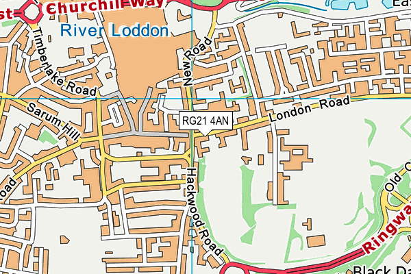 RG21 4AN map - OS VectorMap District (Ordnance Survey) RG21 4AN map - OS VectorMap District (Ordnance Survey)