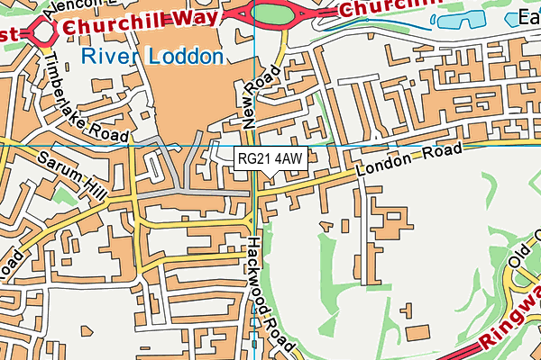RG21 4AW map - OS VectorMap District (Ordnance Survey) RG21 4AW map - OS VectorMap District (Ordnance Survey)