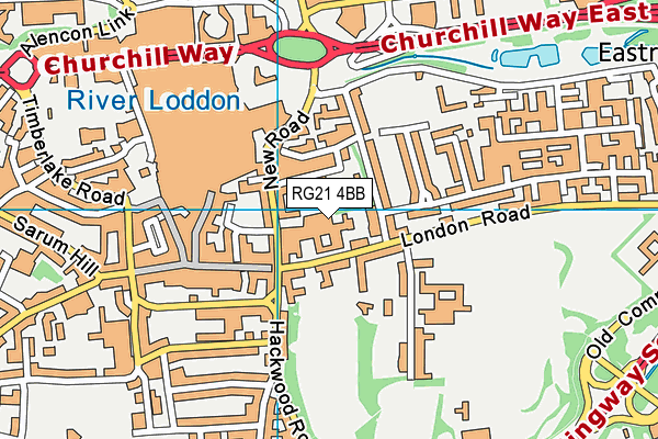 RG21 4BB map - OS VectorMap District (Ordnance Survey) RG21 4BB map - OS VectorMap District (Ordnance Survey)