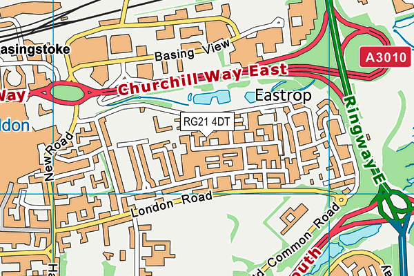 RG21 4DT map - OS VectorMap District (Ordnance Survey) RG21 4DT map - OS VectorMap District (Ordnance Survey)