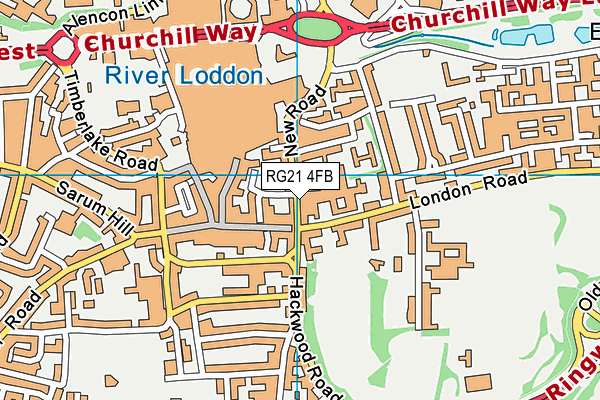 RG21 4FB map - OS VectorMap District (Ordnance Survey) RG21 4FB map - OS VectorMap District (Ordnance Survey)